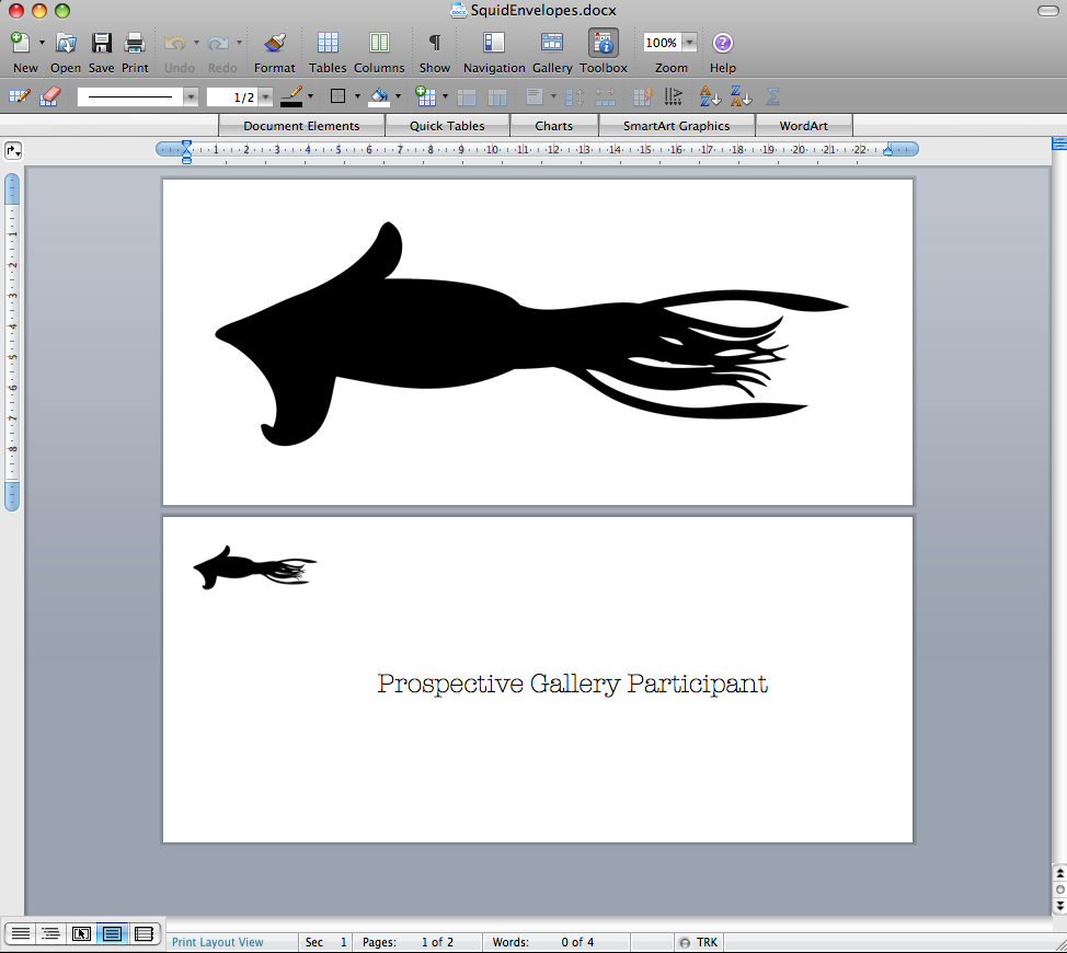 Snapshot of Squid Evelopes